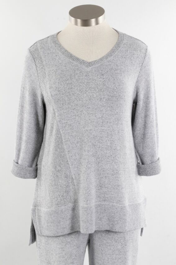 Ribbed Pullover - White