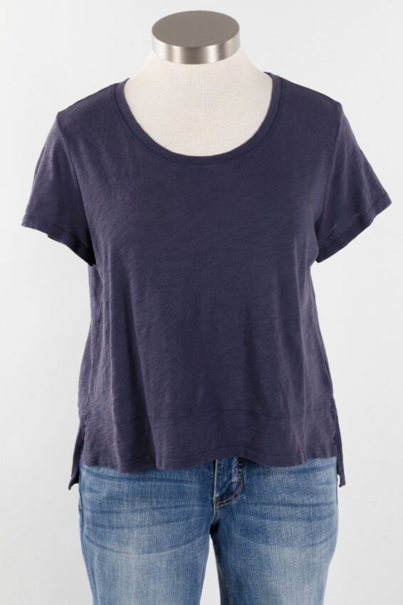 Easy Crop Tee - Navy