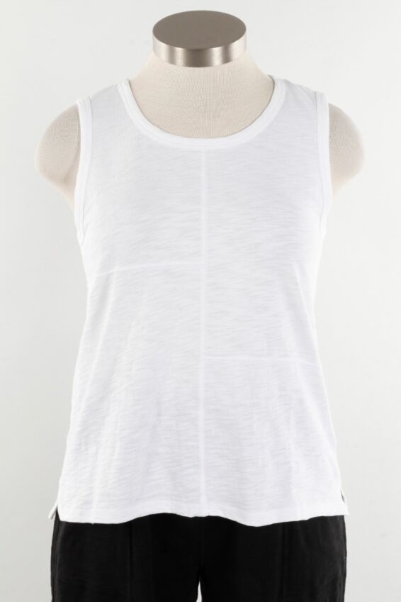 Pieced Tank - White