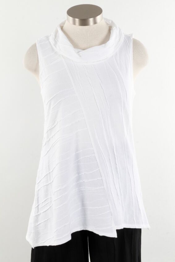 Step Hem Cowl - White