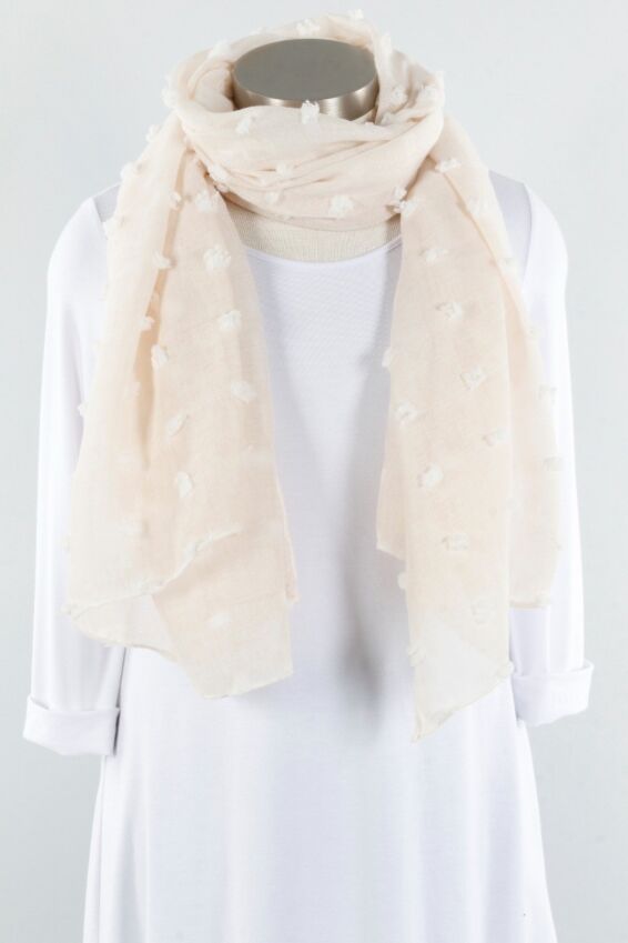 Textured Solid Scarf - off White