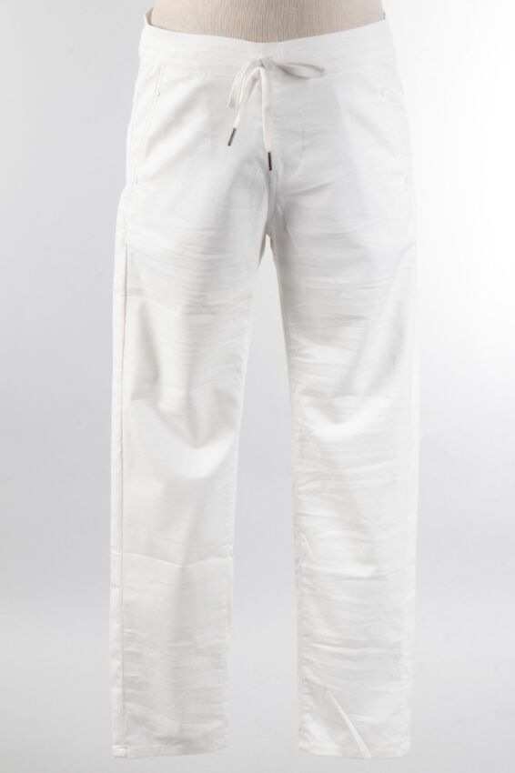 Drawstring Pant - White