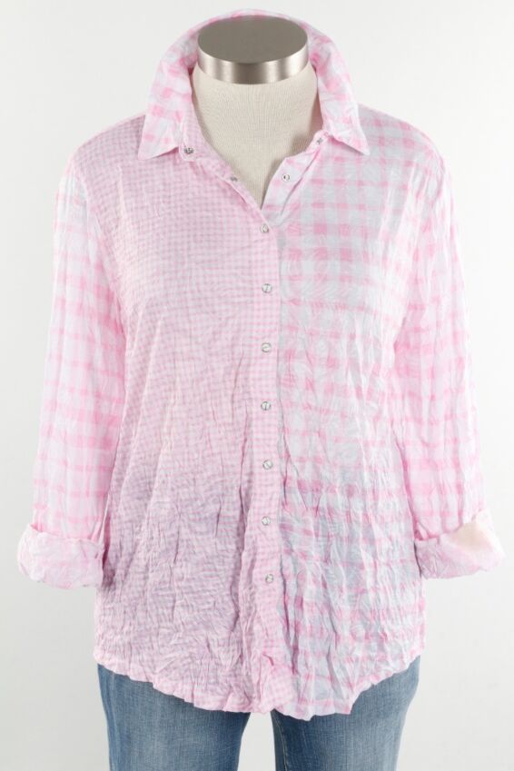 Button Back Shirt - Pink
