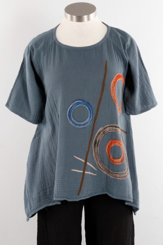 Circles Top - Grey