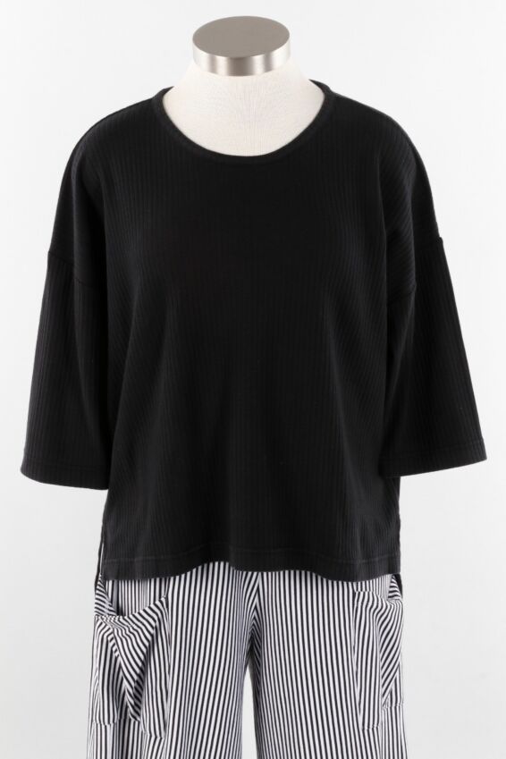 Rita Top - Black Rib