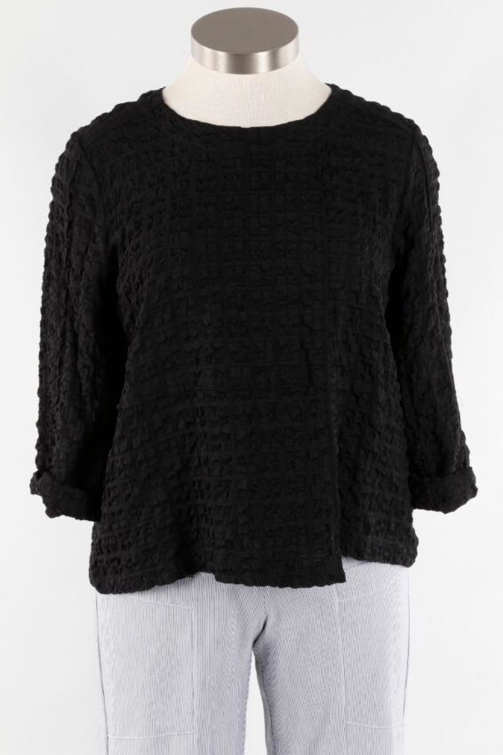 Lapped Seam Pullover - Black