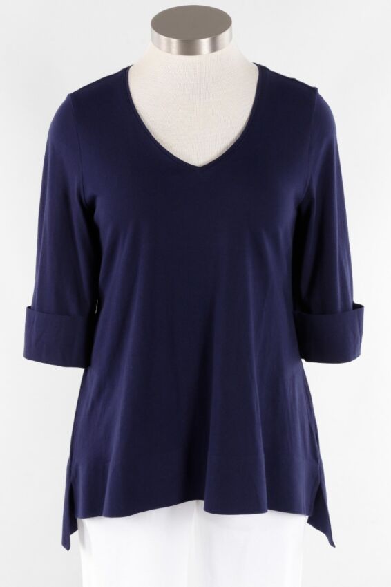 Deep Hem Tunic - Navy