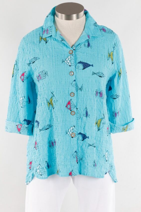 Angled Hem Tunic - Capri
