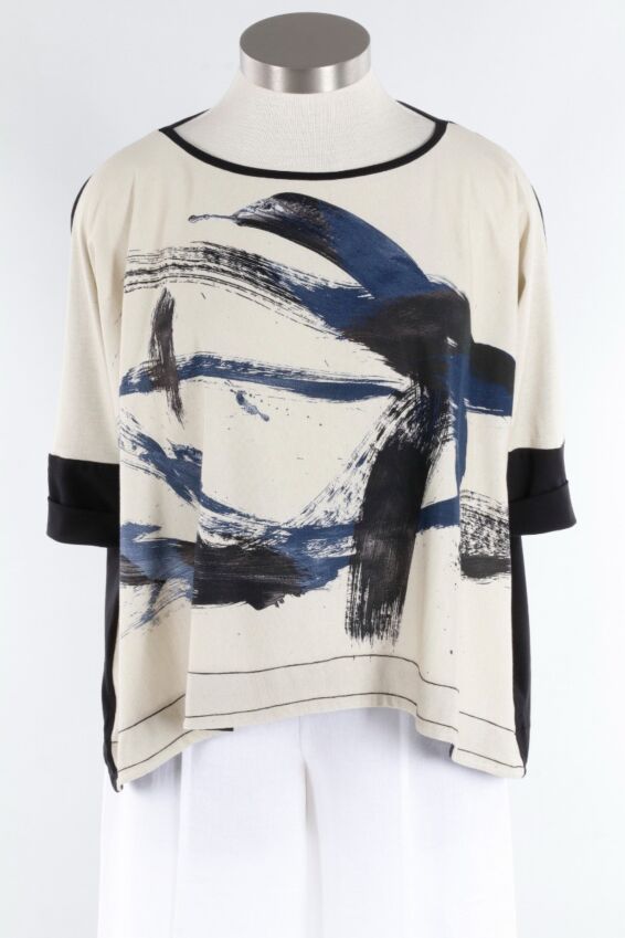 Abstract Top - Blue & Black