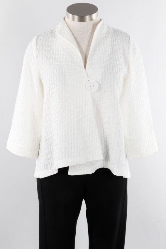 One Button Jacket - White