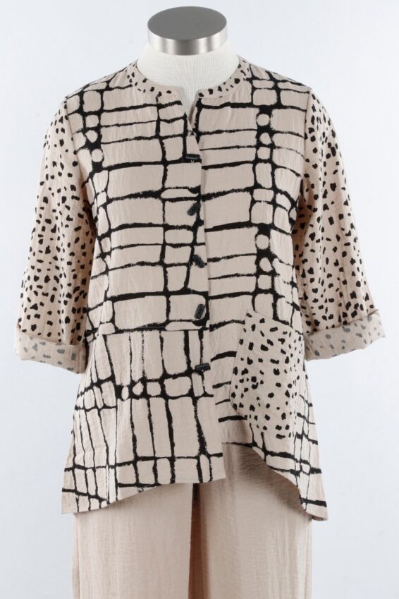 Mixed Arty Tunic - Stone