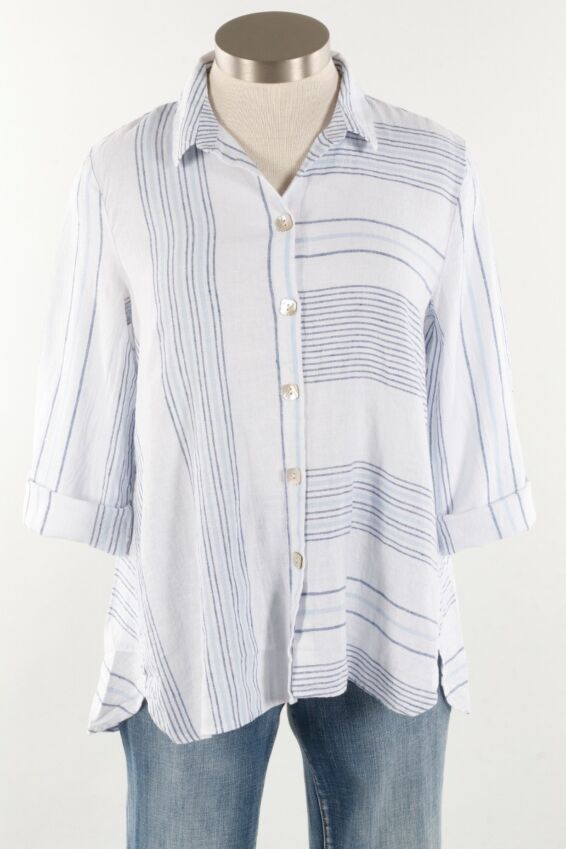 3/4 Sleeve Tunic - Indigo