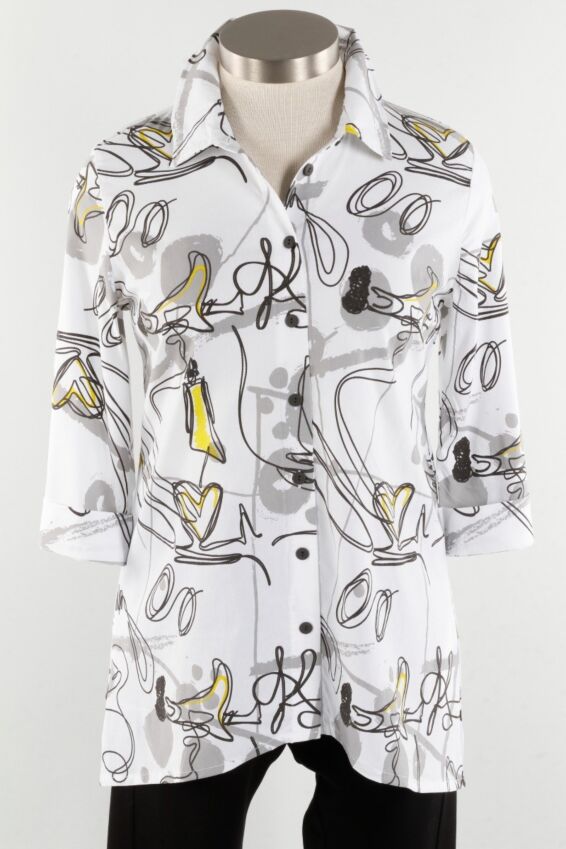 Back Zipper Blouse - Lime
