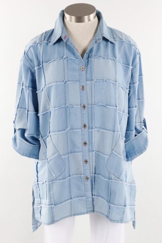Patchwork Shirt - Denim