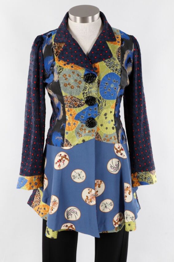 Three Button Jacket - Navy Mix
