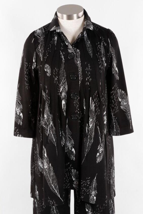 Feather Jacket - Black & White