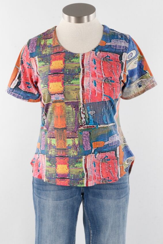 Short Sleeve Top - Corrina Print