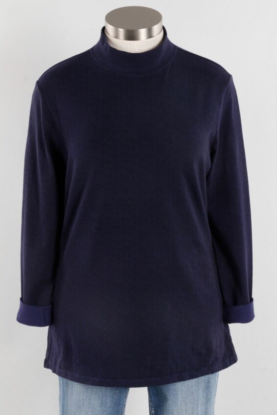 Mock Turtle - Navy Herringbone