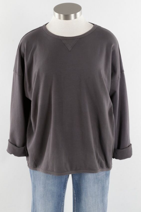 Stretch Terry Sweatshirt - Coal