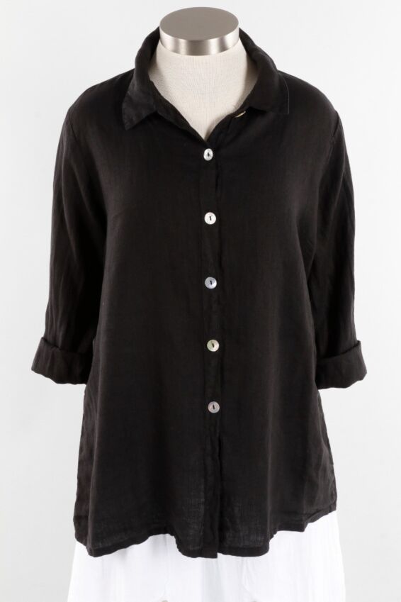 Button Up Blouse - Black