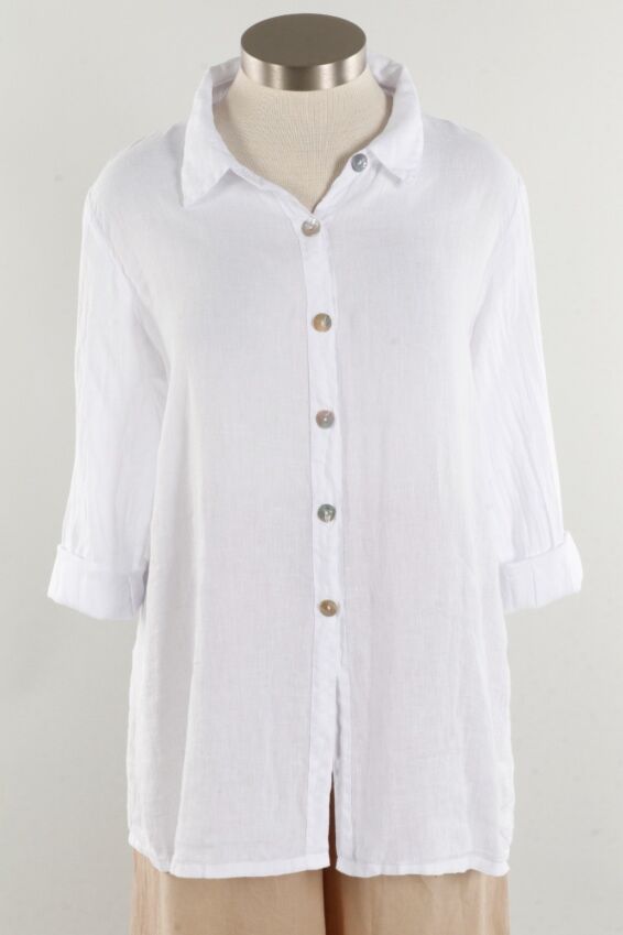 Button Up Blouse - White