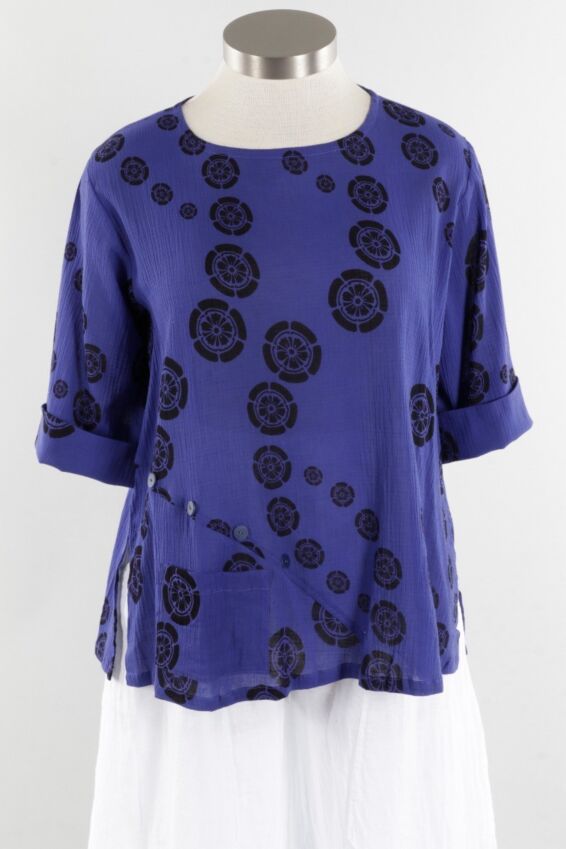 Button Blouse - Purple