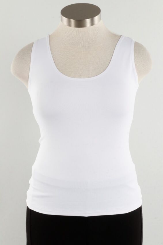 High/Scoop Tank - White