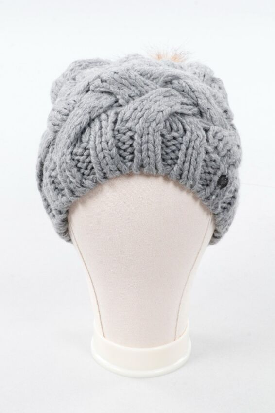Cable Knit Hat - Mid Grey