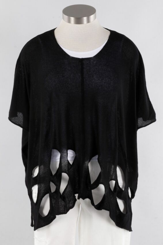 Sheer Pullover - Black