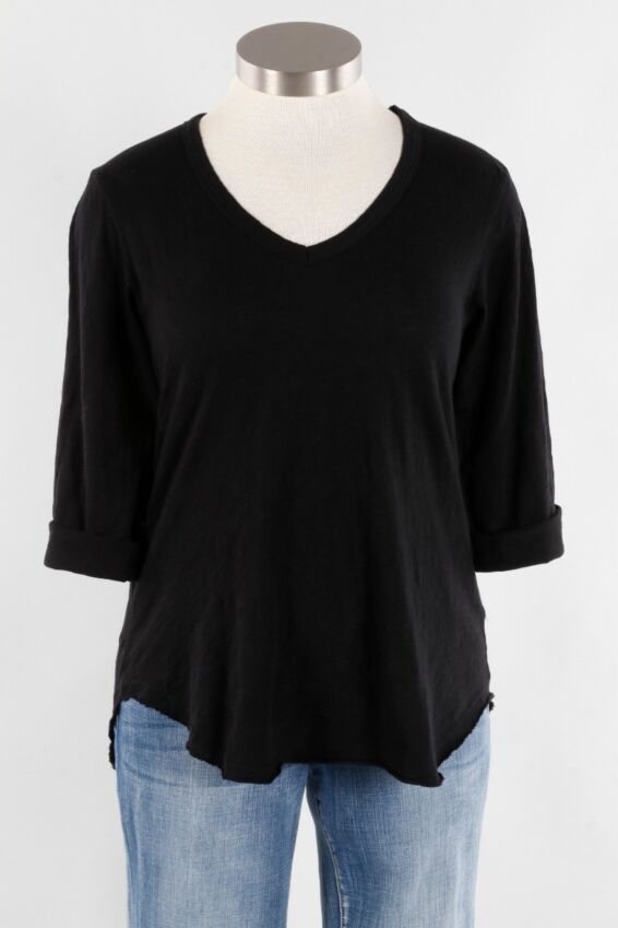 3/4 Sleeve Tee - Black