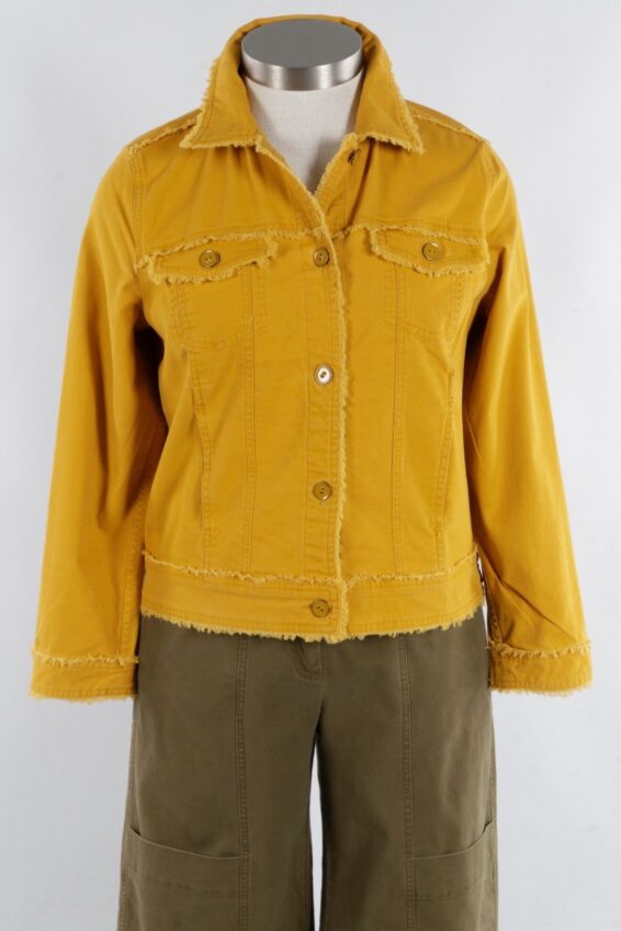 Frayed Jean Jacket - Dijon