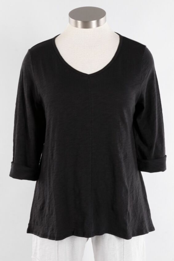 V-Neck Tunic - Black