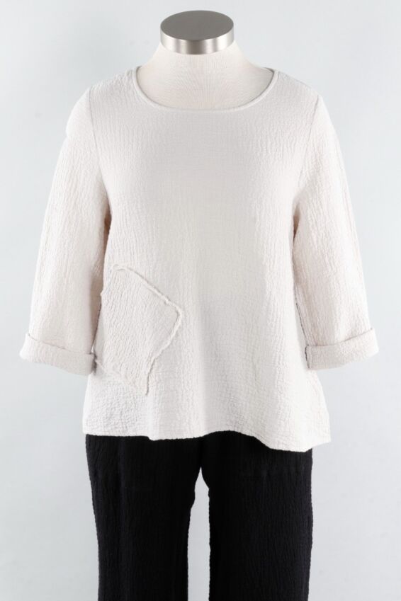 Angled Pocket Pullover - Putty