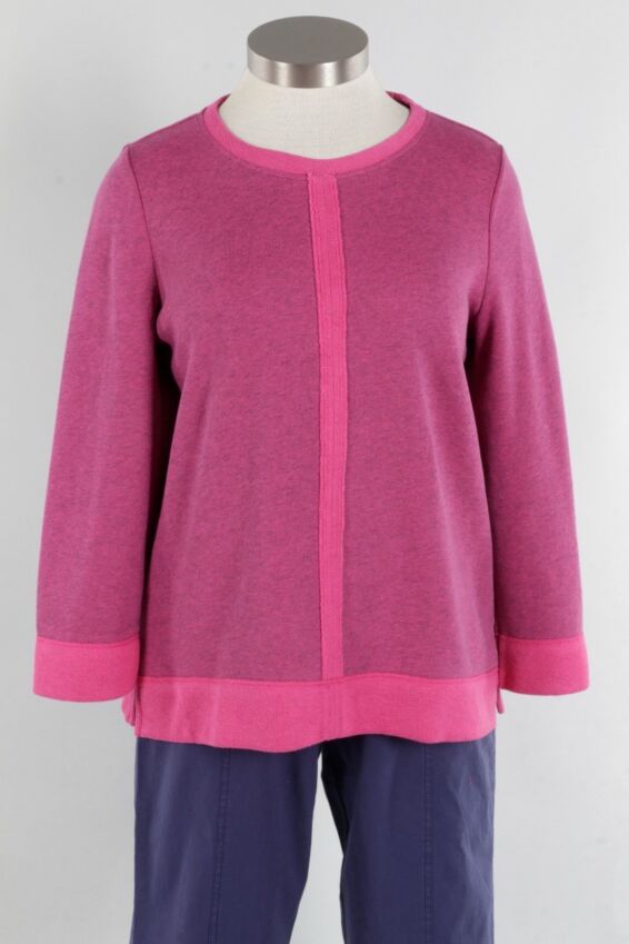 Raw Edge Pullover - Berry