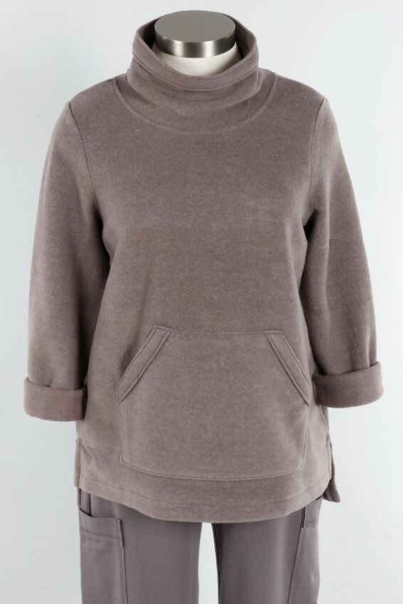 Cowl Neck Pullover - Earth