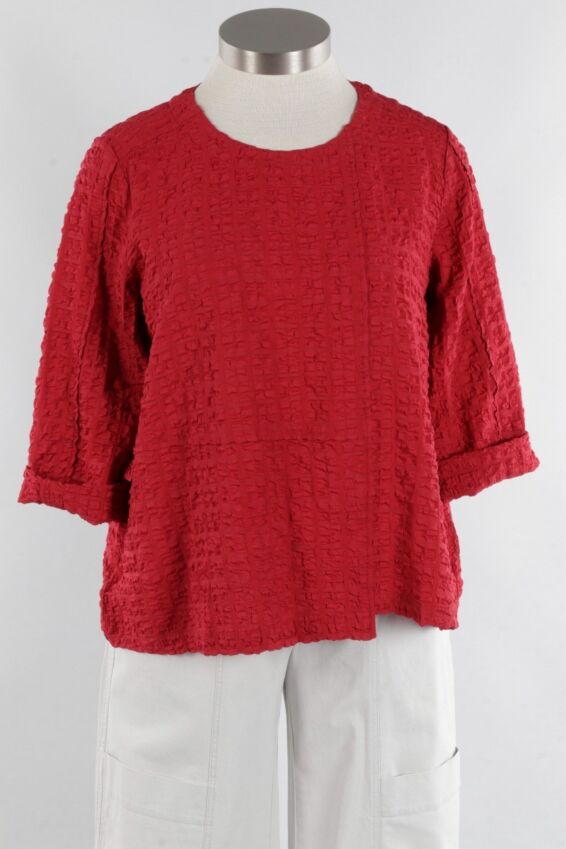 Lapped Seam Pullover - Garnet