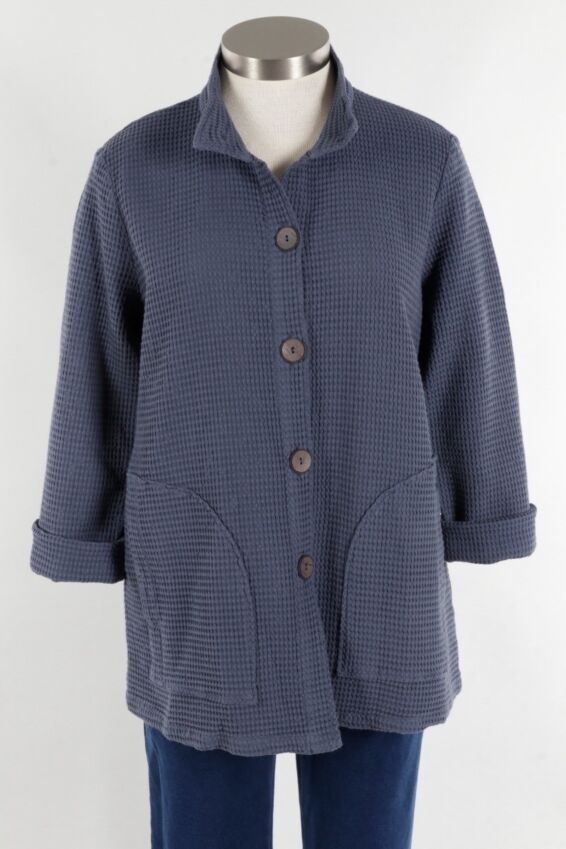 Side Pocket Jacket - Blue Indigo