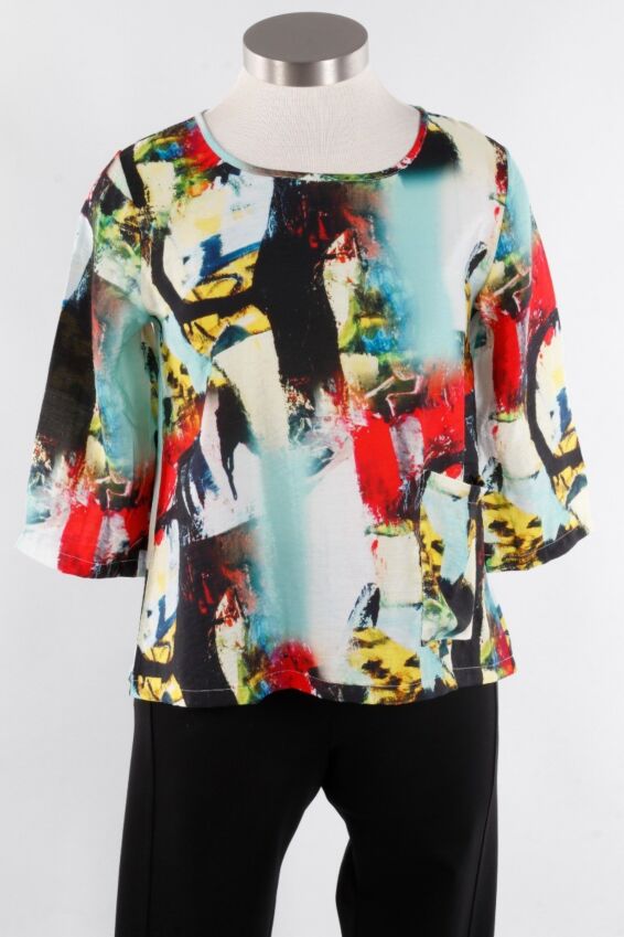 Boxy Pocket Pullover - Multi