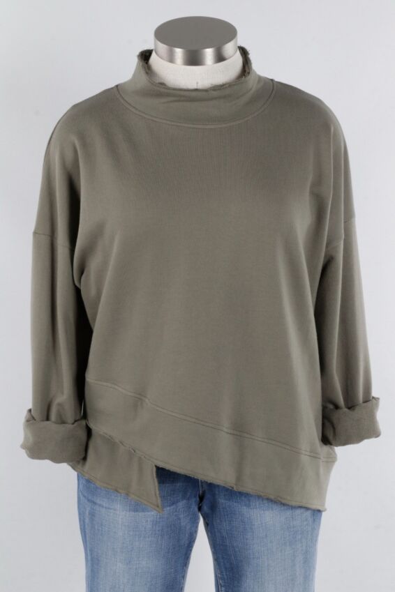 Diagonal Sweatshirt - Thyme