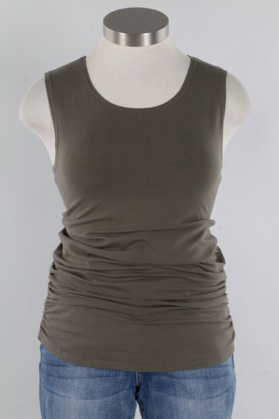 Ruched Tank - Thyme