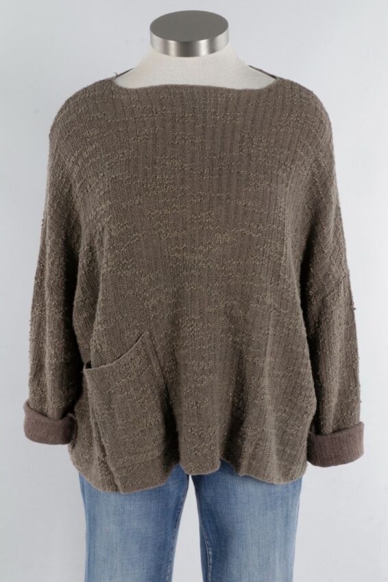 Osize Pocket Pullover - Saddle