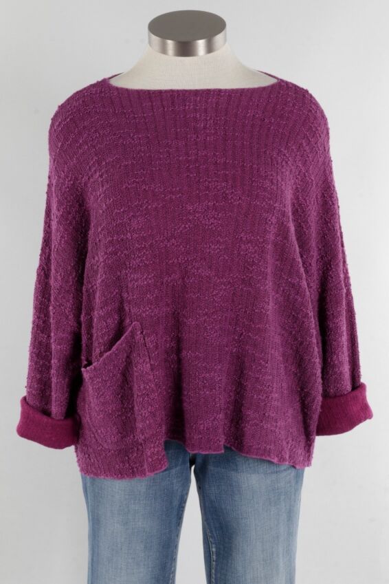 Osize Pocket Pullover - Gladiola