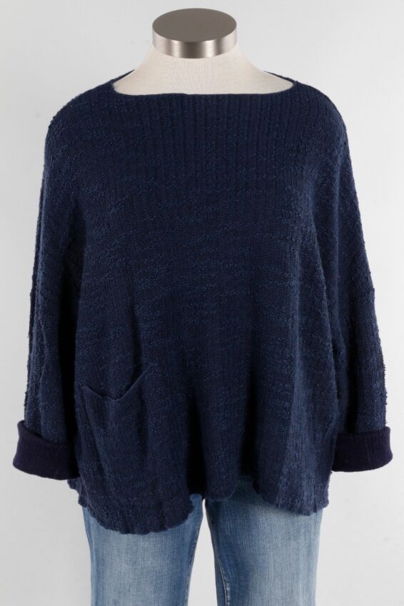 Osize Pocket Pullover - Bluemoon