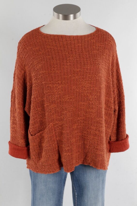 Osize Pocket Pullover - Chipolte