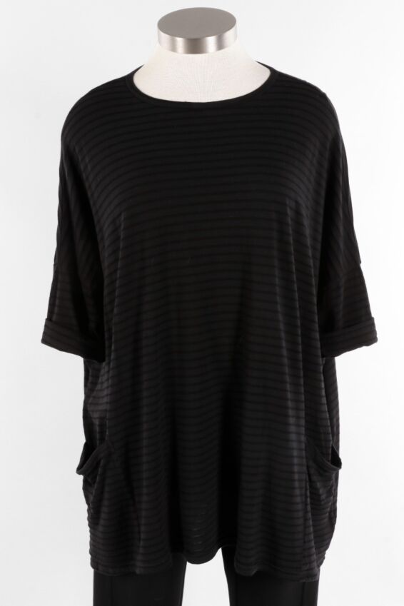 Osize Pullover - Black Stripe