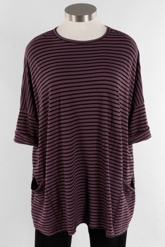 Osize Pullover - Plumeria Stripe