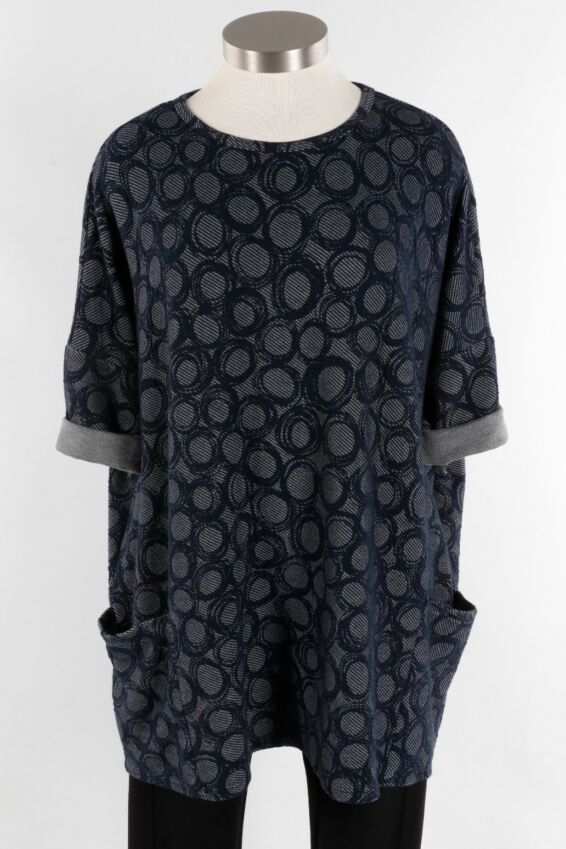 Osize Pullover - Lava Graphic Circle