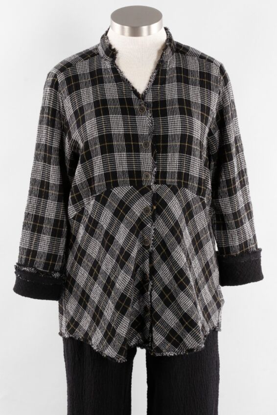 Pattern Play Tunic - Black