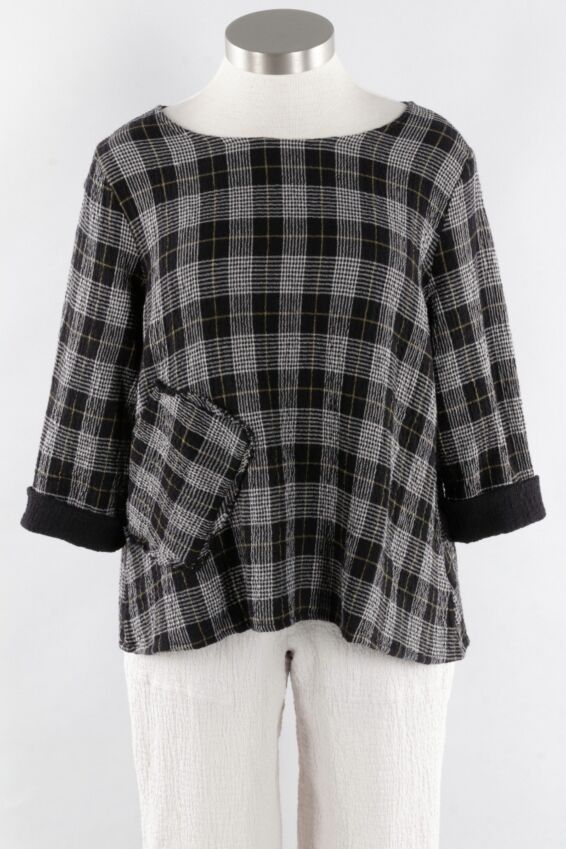 Angled Pocket Pullover - Black
