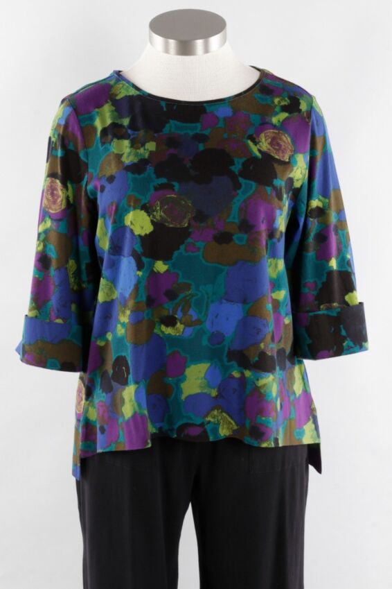 Deep Hem Tee - Cobalt